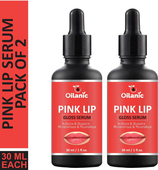 Oilanic Premium Pink Lip Serum oil- For Soft and Moisturized Lips for Men & Women (60 ml)