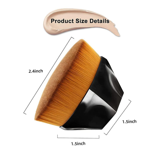 Foundation Hex Flat Top Brush
(Black) (Pack of 1)